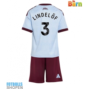 Billiga Aston Villa Victor Lindelof #3 Tredjeställ Barn 2026-27 Kortärmad (+ Korta byxor)